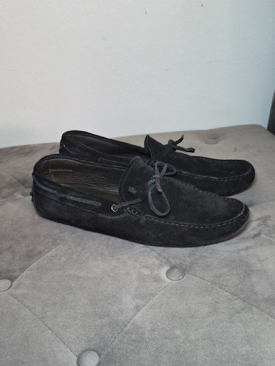 Men\'s Black Suede Driving Loafers